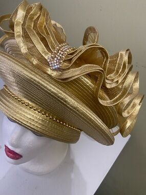 Gorgeous Gold Dress Hat / Church Hat by Ms. Divine